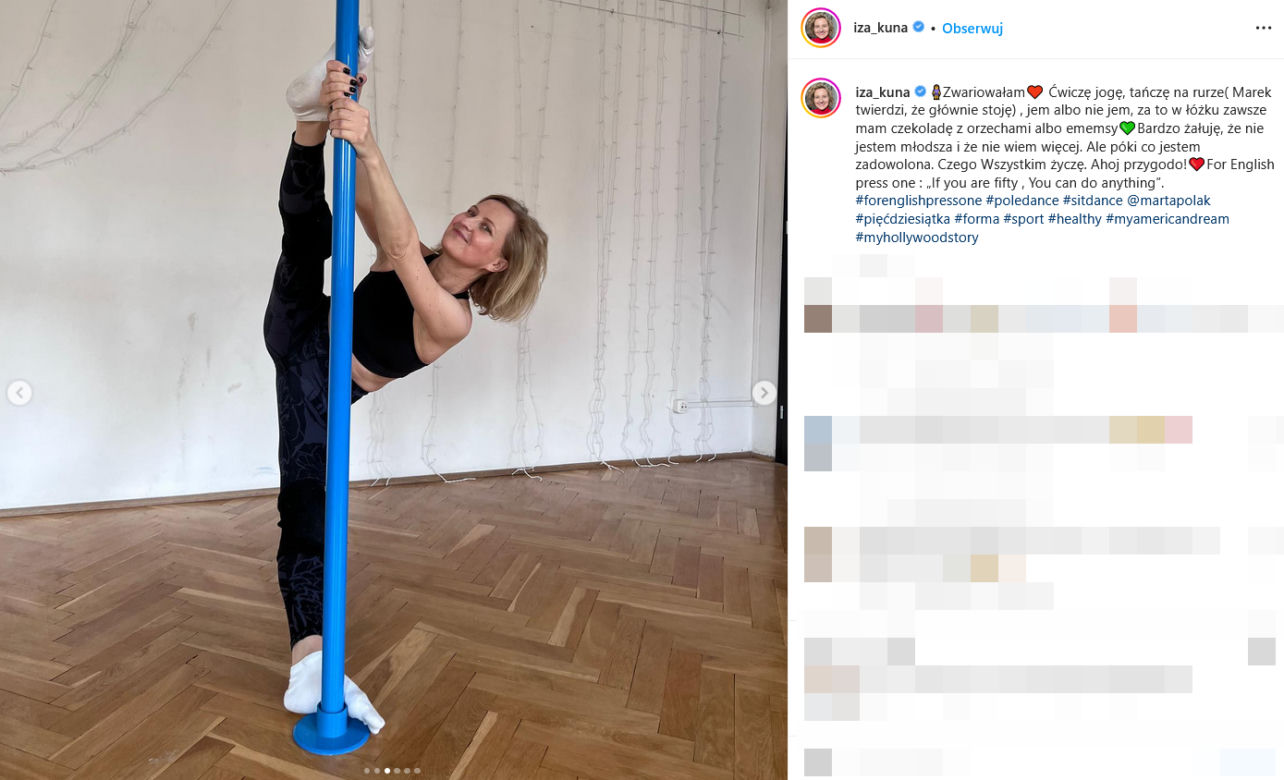  Izabela Kuna tańczy na rurze