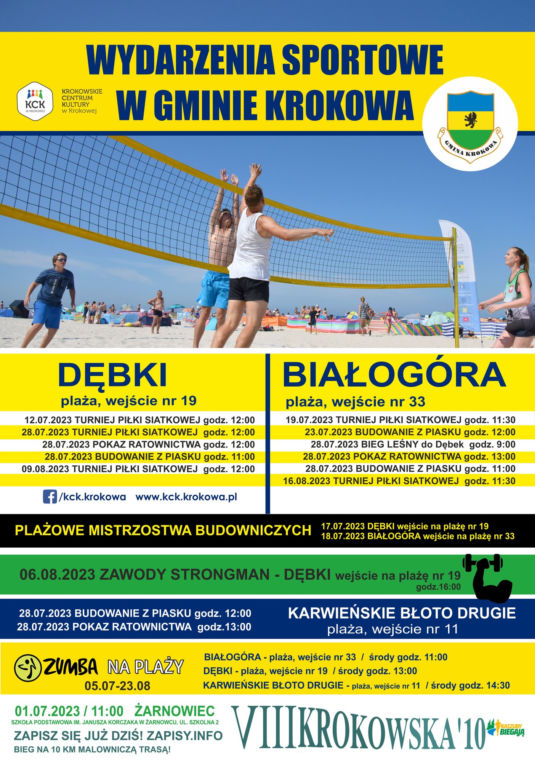 Sport na plaży w Gminie Krokowa