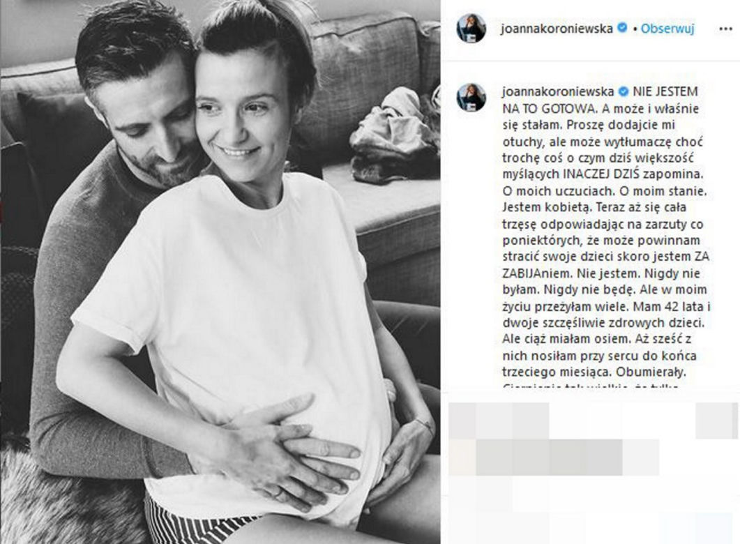 Joanna Koroniewska poroniła 6 razy