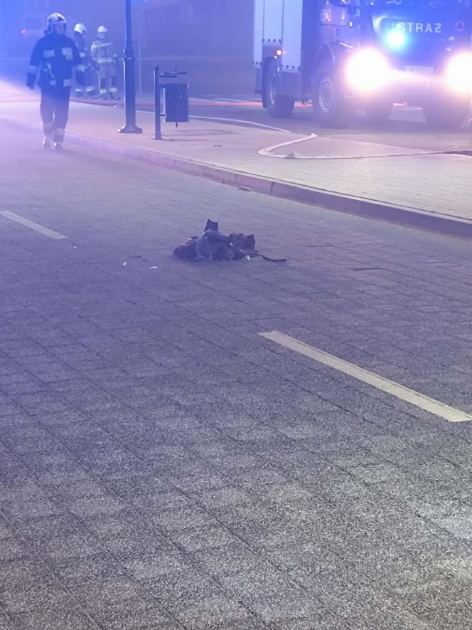 Pożar kampera w Ustce