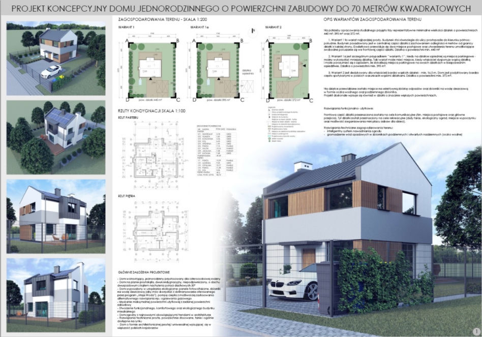 Konkurs na projekt domu o powierzchni do 70 metrów kwadratowych: wyniki