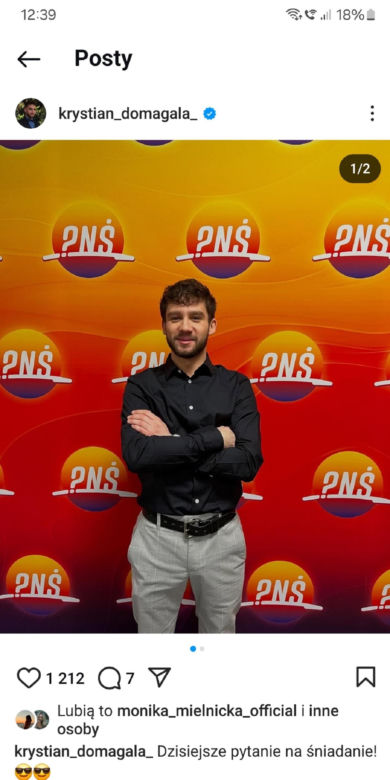 Pytanie na śniadanie, 3.01.2025. Krystian Domagała (Mateusz Mostowiak z M jak miłość)
