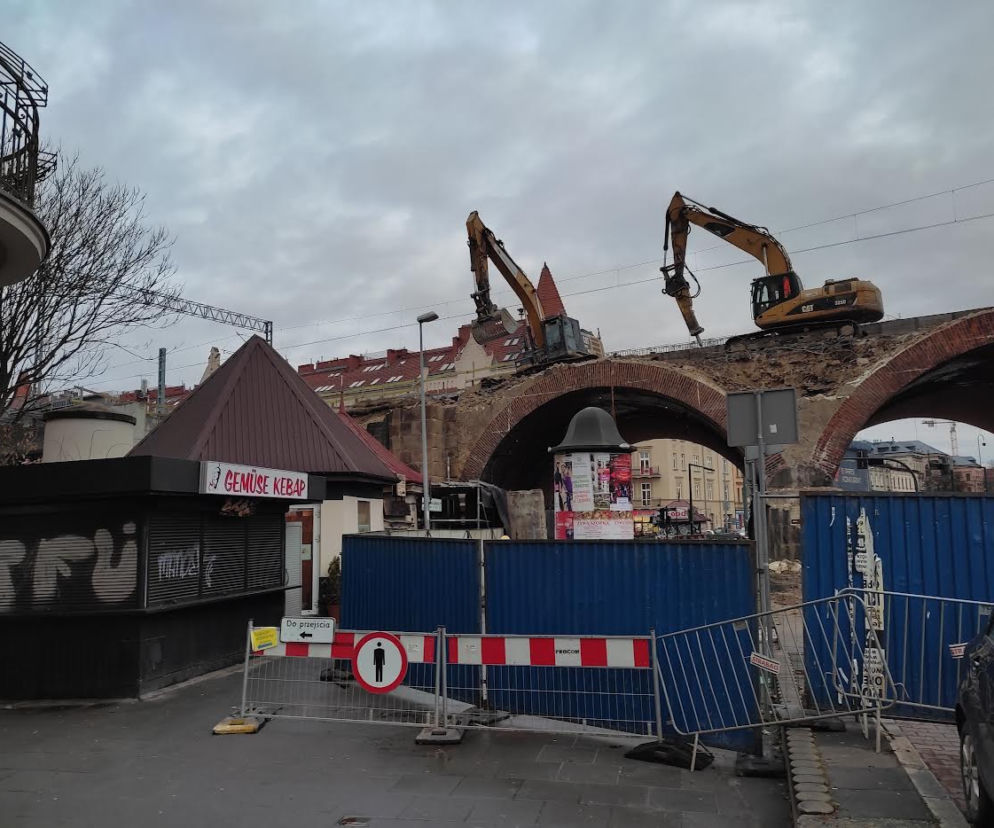 Rozbiórka wiaduktu kolejowego przy ul. Grzegórzeckiej