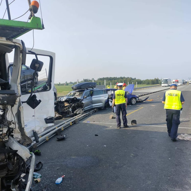 Wypadek A1 Łódzkie