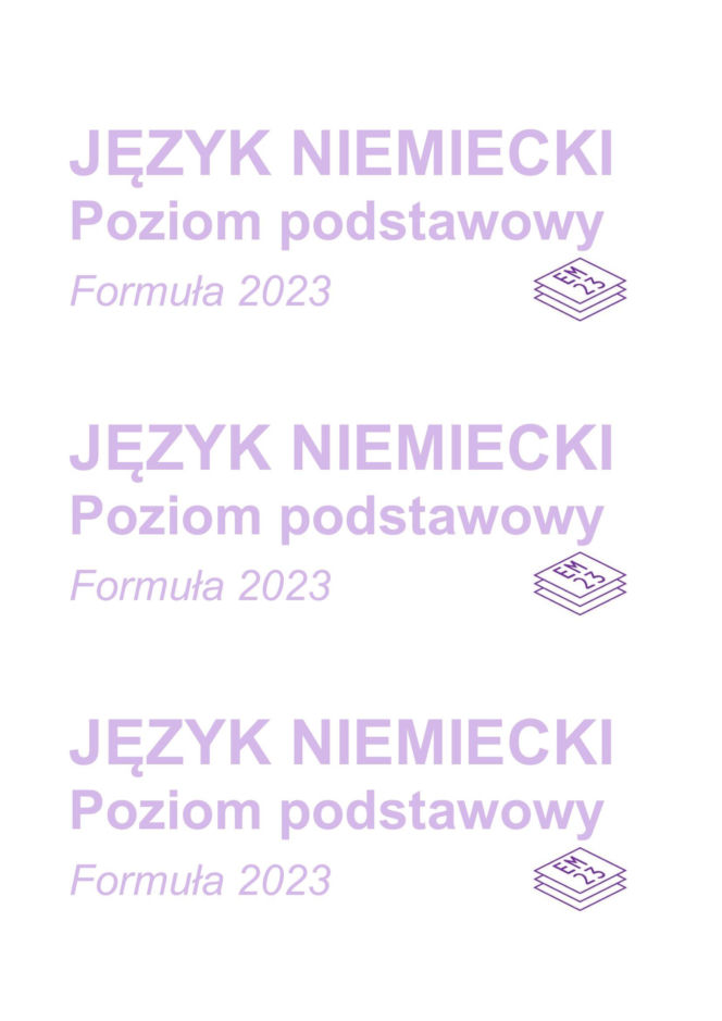 Matura 2026 z NIEMIECKIEGO: arkusze CKE, poziom podstawowy [Formuła 2023] 06.05.2026