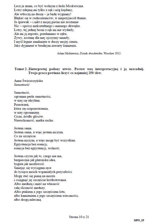 Matura 2019 - język polski