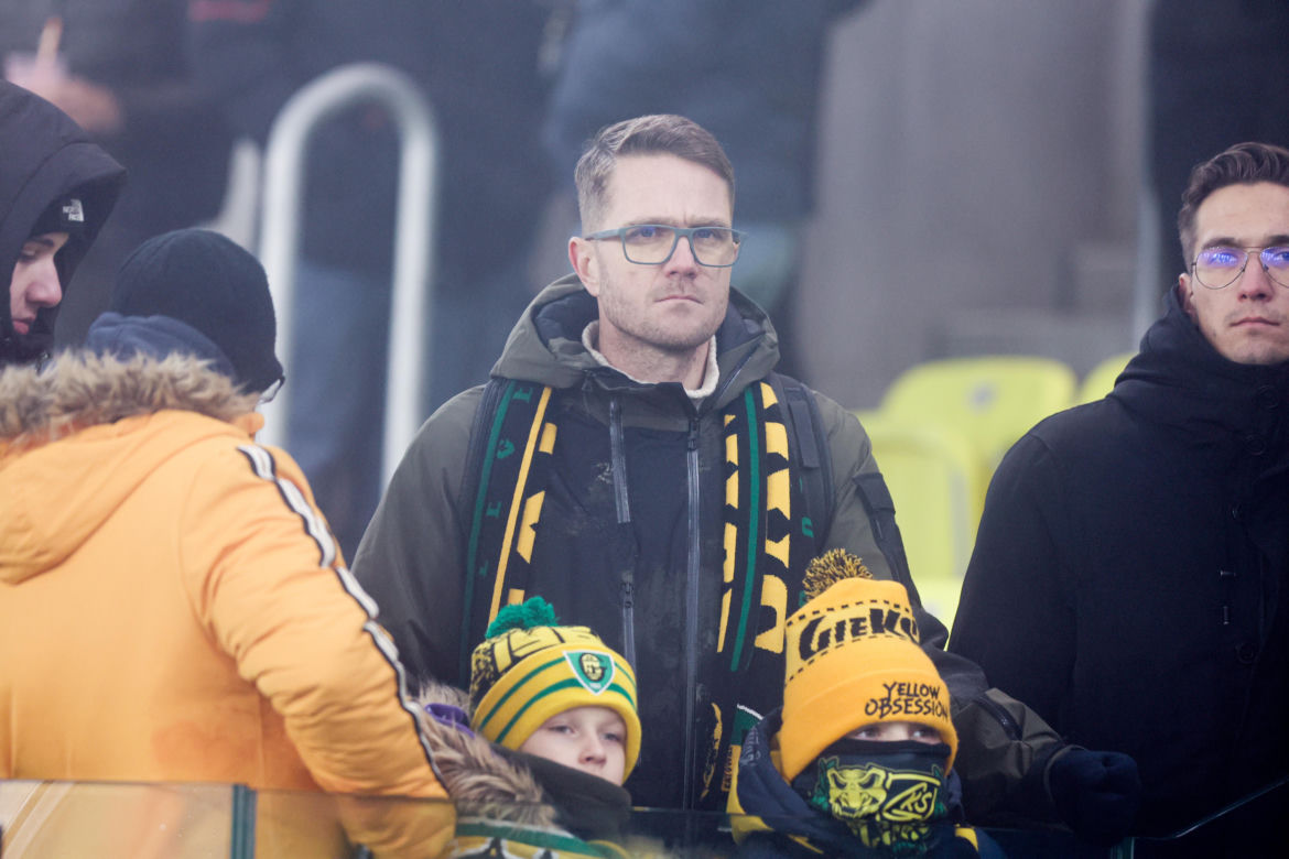 GKS Katowice - Pogoń Szczecin, zdjęcia kibiców i zawodników z meczu 17. kolejki PKO BP Ekstraklasy