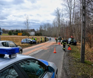 Wypadek w Knurowie koło Gliwic. Radiowóz zderzył się z audi