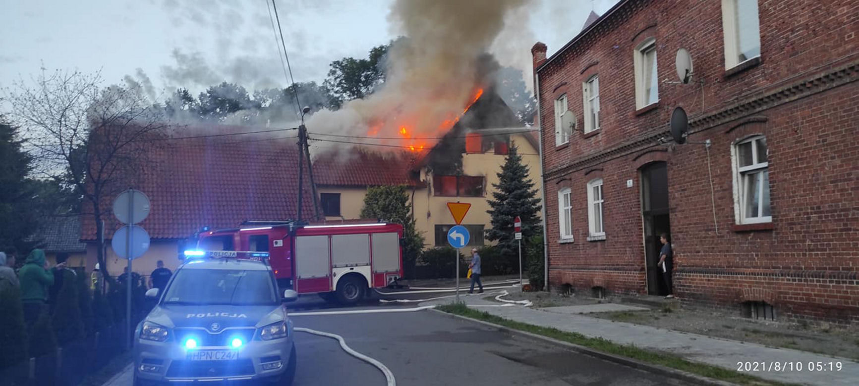 Tragiczny pożar plebanii w Nowym Stawie