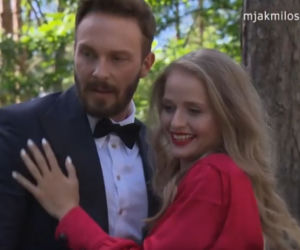 M jak miłość odc. 1611. Luiza (Dominika Kryszczyńska), Leszek Krajewski (Sławek Uniatowski)