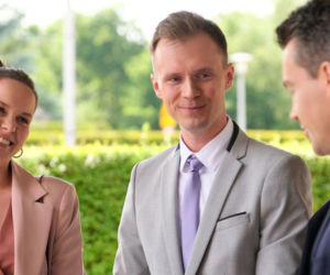 M jak miłość odc.1896. Sławek (Maciej Zuchowicz), Agata (Lidia Pronobis), Jakub Karski (Krzysztof Kwiatkowski)