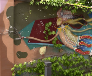 Mural przy Małopolskim Ogrodzie Sztuki