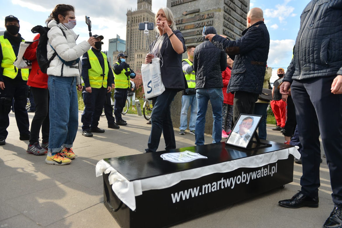Protest przedsiębiorców pod kancelarią premiera