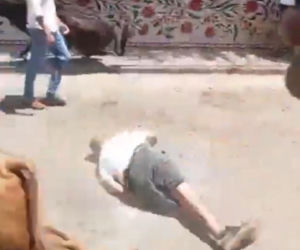 Szokujące sceny podczas gonitwy byków. Mężczyzna oszukał przeznaczenie