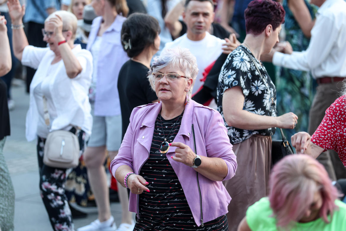 Potańcówka w Katowicach na Rynku "Roztańczony Wyspiański"
