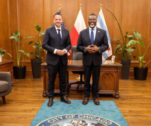 Prezydent Warszawy wpadł do Chicago. Namawiał do studiowania w Polsce 