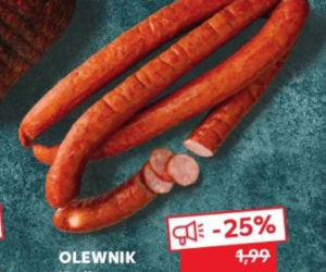  Kiełbasa toruńska Olewnik w cenie 1,49 zł/100 g