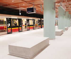 Tygrysie ściany w metrze na Targówku