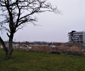 Prace wyburzeniowe w miejscu przyszłego sklepu IKEA w Szczecinie