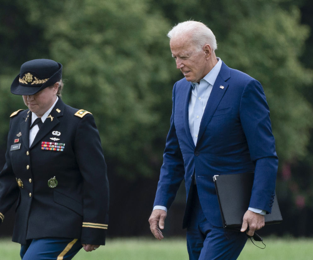 Prezydent Biden przybył do Fort Lesley wygłosić przemówienie o sytuacji w Afganistanie 