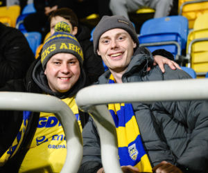 Arka Gdynia - Lechia Gdańsk: Zdjęcia kibiców z derbów Trójmiasta w ramach 23. kolejki PKO BP Ekstraklasy