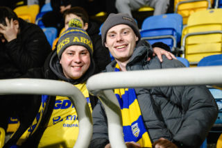 Arka Gdynia - Lechia Gdańsk: Zdjęcia kibiców z derbów Trójmiasta w ramach 23. kolejki PKO BP Ekstraklasy