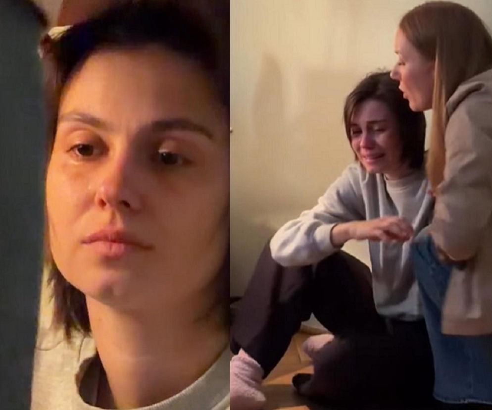 Pola Gonciarz (Blanka) z łzami w oczach, załamana po porwaniu córki, oraz wspierająca ją Katarzyna Dąbrowska (Wiki) w scenie z Na dobre i na złe. Dramatyczny powrót Wiki do Polski, aby pomóc Blance. Więcej emocjonujących momentów z serialu na Super Seriale.