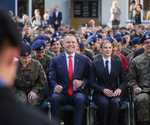 Karol i Marta Nawroccy na rozpoczęciu roku szkolnego