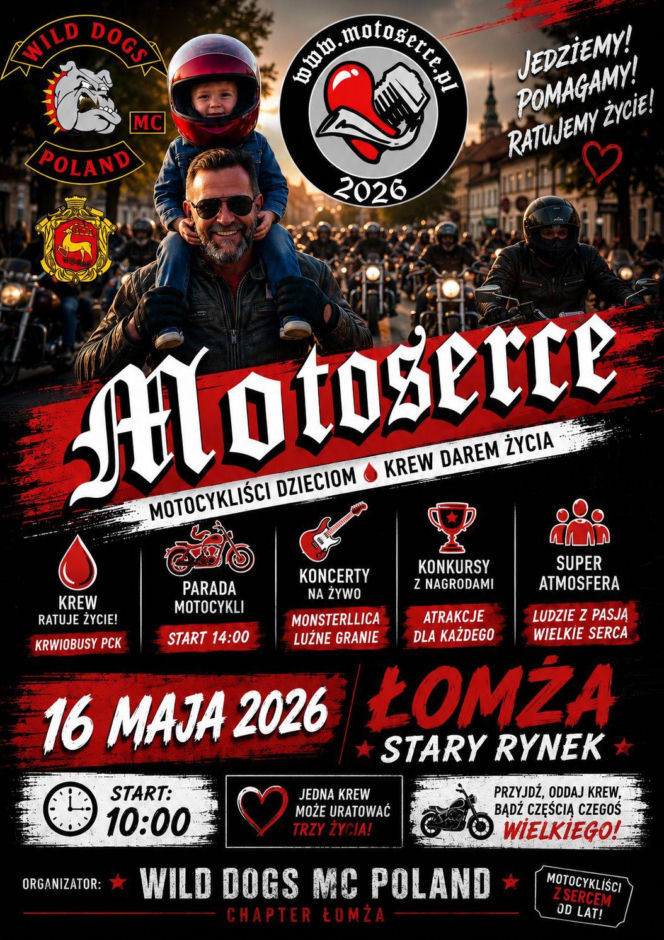 Motoserce już w sobotę 16 maja w Łomży
