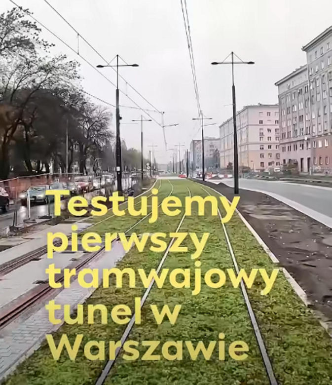 Tramwaje już jeżdżą pierwszym podziemnym tunelem tramwajowym w Warszawie