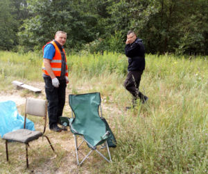 Sprzątanie  dawnej Plaży Mieleńskiej