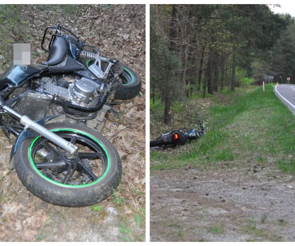 Naklik. W makabrycznym wypadku zginął motocyklista. 38- letni kierowca crossa uderzył w drzewo