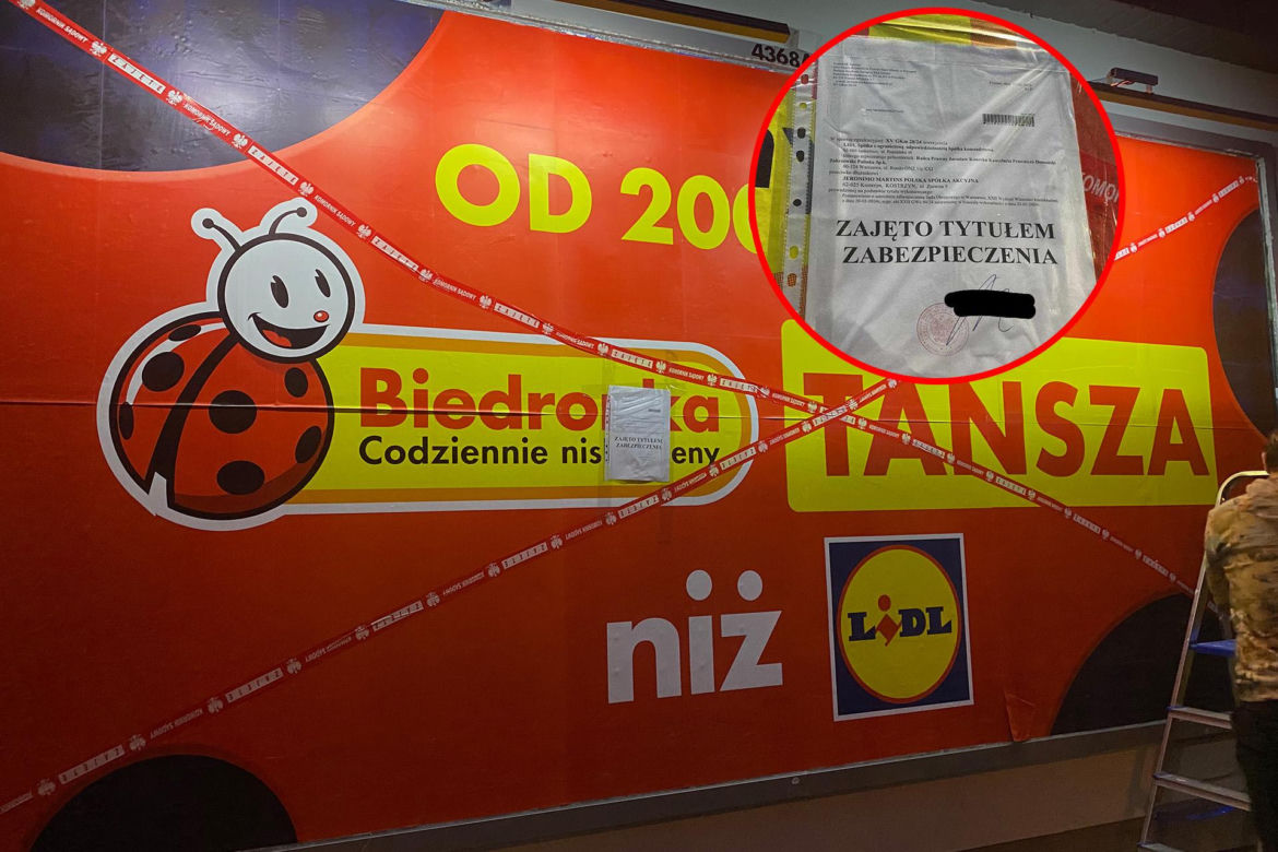 Komornik zajmuje billboardy Biedronki