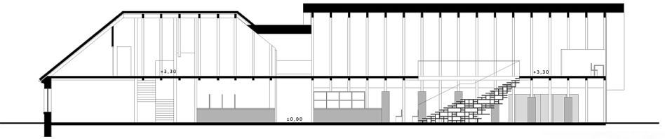 Bibliotteka w Supraślu - przekrój