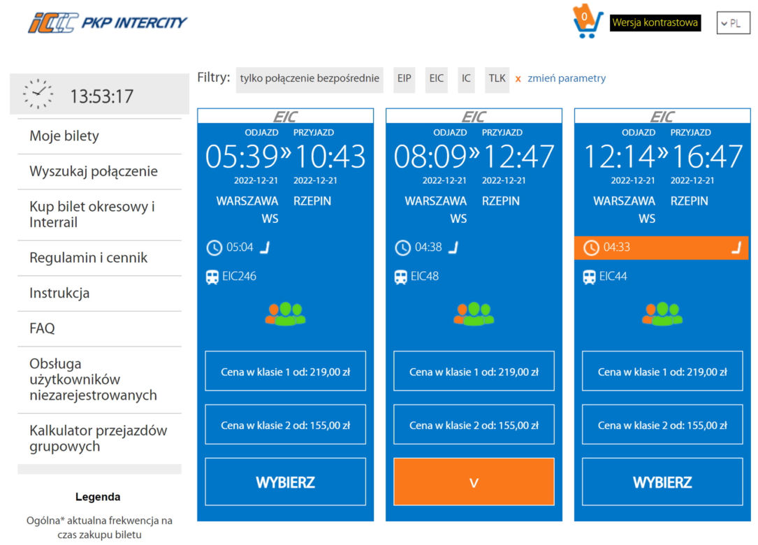 Bilety PKP Intercity droższe po Polsce niż do Niemiec.