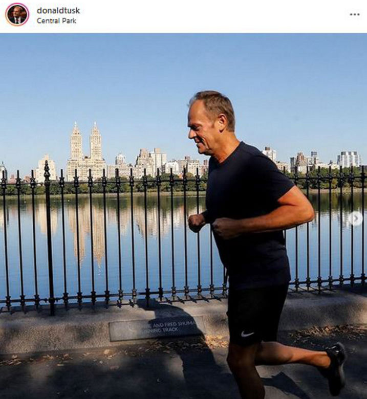 Tusk biega w Nowym Jorku, a Wałesa zwiedza Meksyk