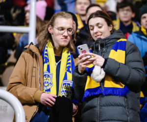 Arka Gdynia - Lechia Gdańsk: Zdjęcia kibiców z derbów Trójmiasta w ramach 23. kolejki PKO BP Ekstraklasy