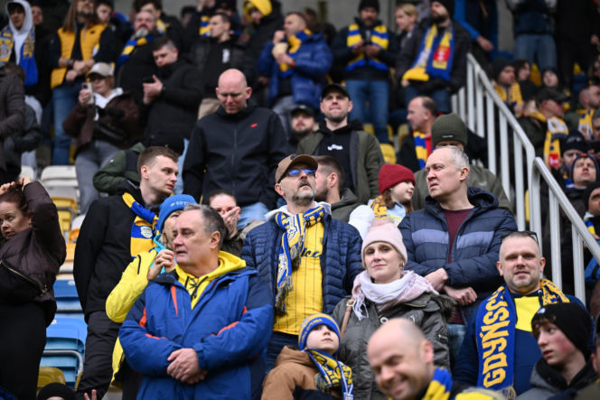 Arka Gdynia - Widzew Łódź: Zdjęcia kibiców i zawodników z meczu 25. kolejki PKO BP Ekstraklasy