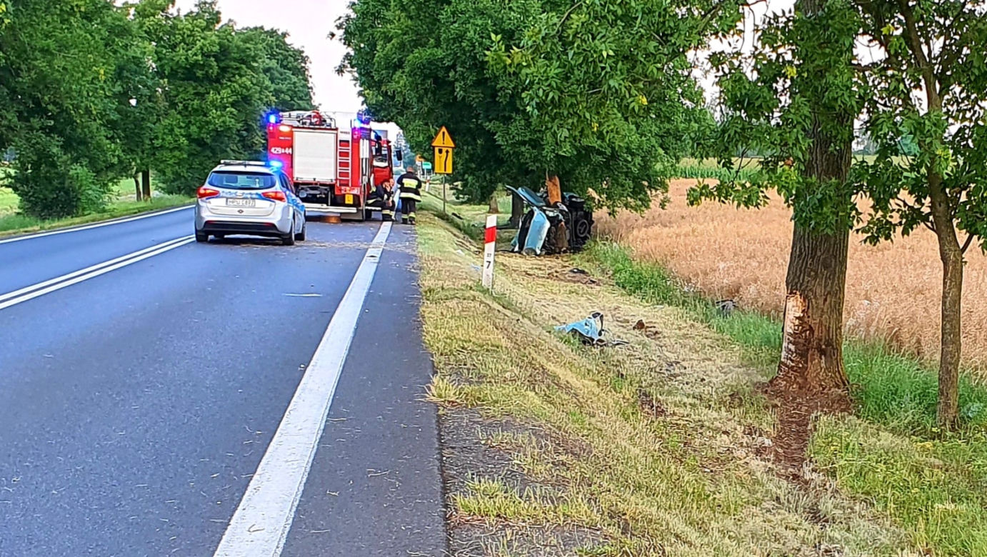Lednogóra: Wracali z imprezy i nagle samochód WBIŁ SIĘ w drzewo! NIE ŻYJE dwóch młodych mężczyzn