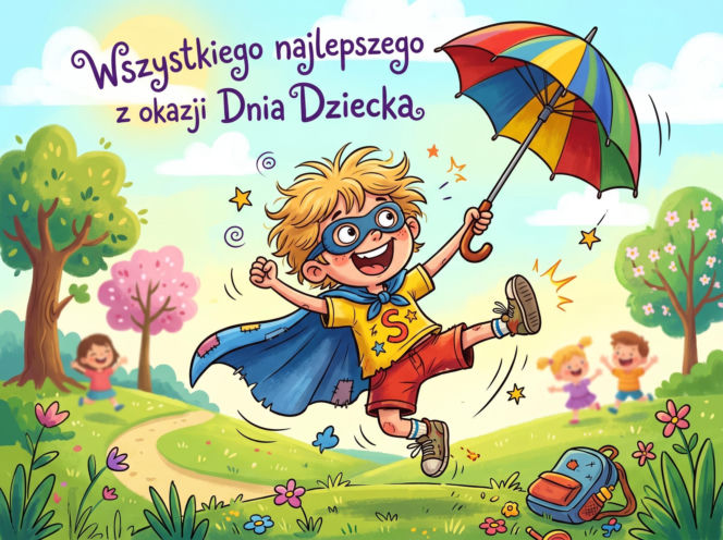Śmieszna kartka na Dzień Dziecka
