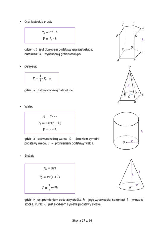 Karta wzorów matematyka matura 2023