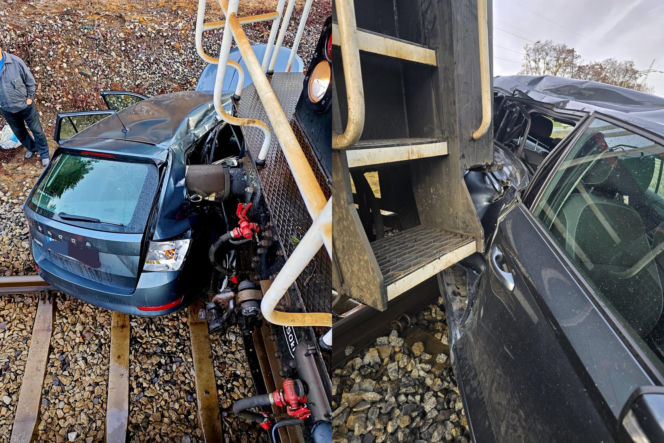 Polkowice. Wypadek na przejeździe kolejowym