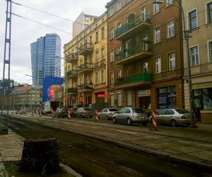 Aleja Wyzwolenia częściowo nieprzejezdna