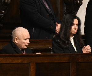 Msza za ofiary Smoleńska w Archikatedrze. Obecni Nawrocki i Kaczyńska