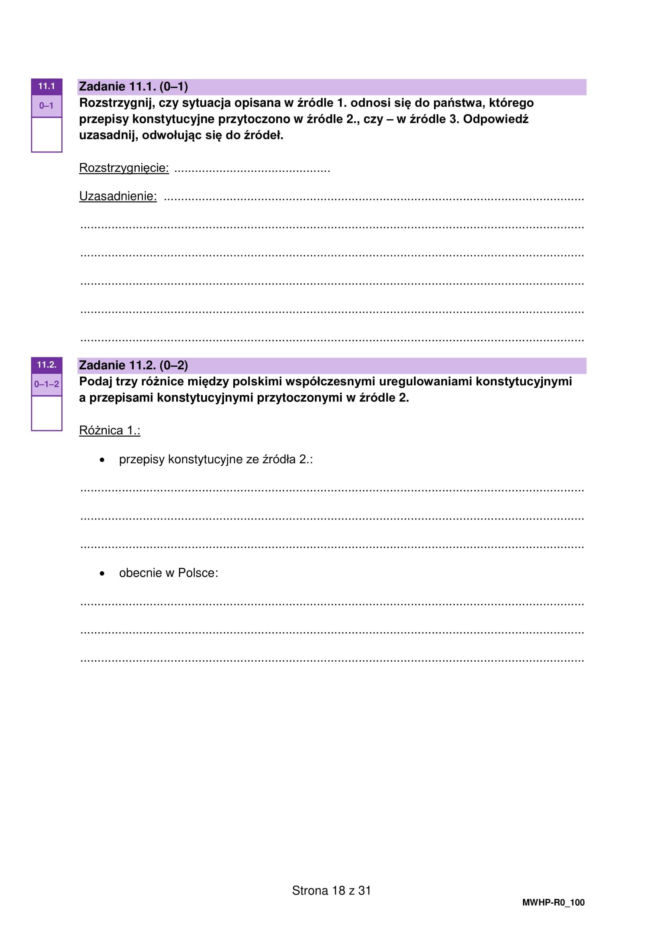 Próbna matura 2026: WOS. Arkusze CKE, pytania i odpowiedzi z WOS-u [16.01.2026]