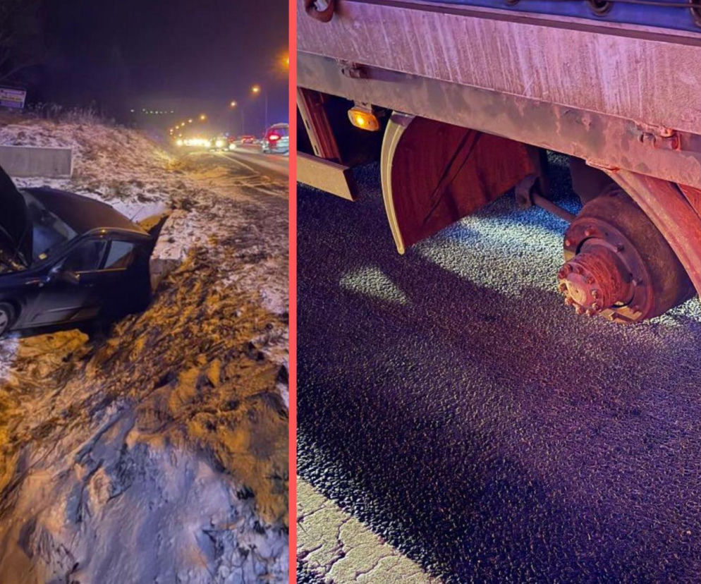 Groza na DK5! Z ciężarówki urwały się koła i uderzyły w auto