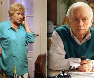 M jak miłość odc. 1009. Barbara Mostowiak (Teresa Lipowska), Lucjan Mostowiak (Witold Pyrkosz)