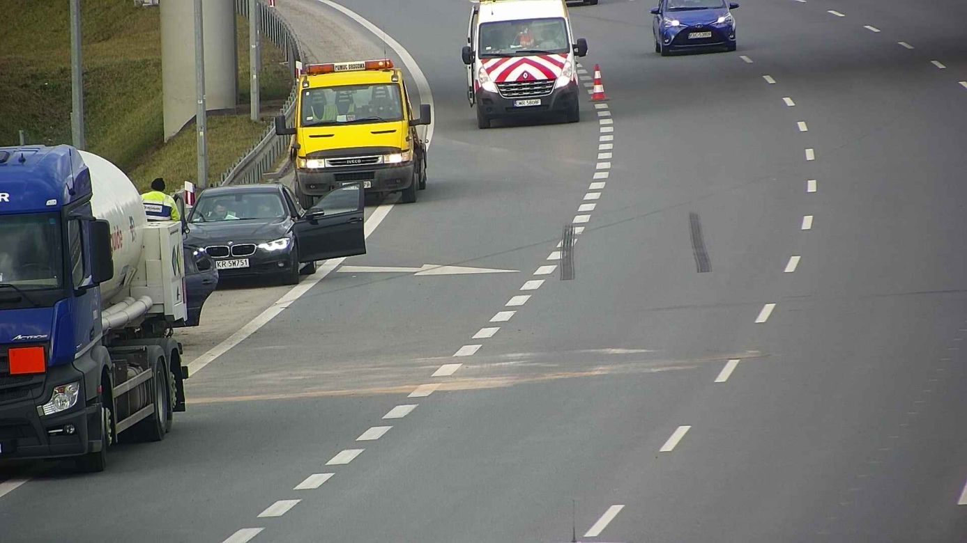 Poważny wypadek na wschodniej obwodnicy Krakowa