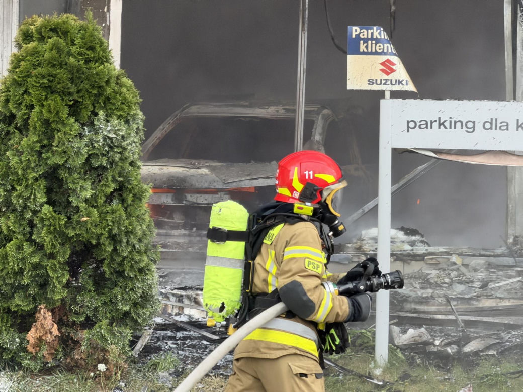 Pożar w Warszawie na Krasnobrodzkiej