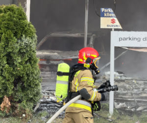Pożar w Warszawie na Krasnobrodzkiej